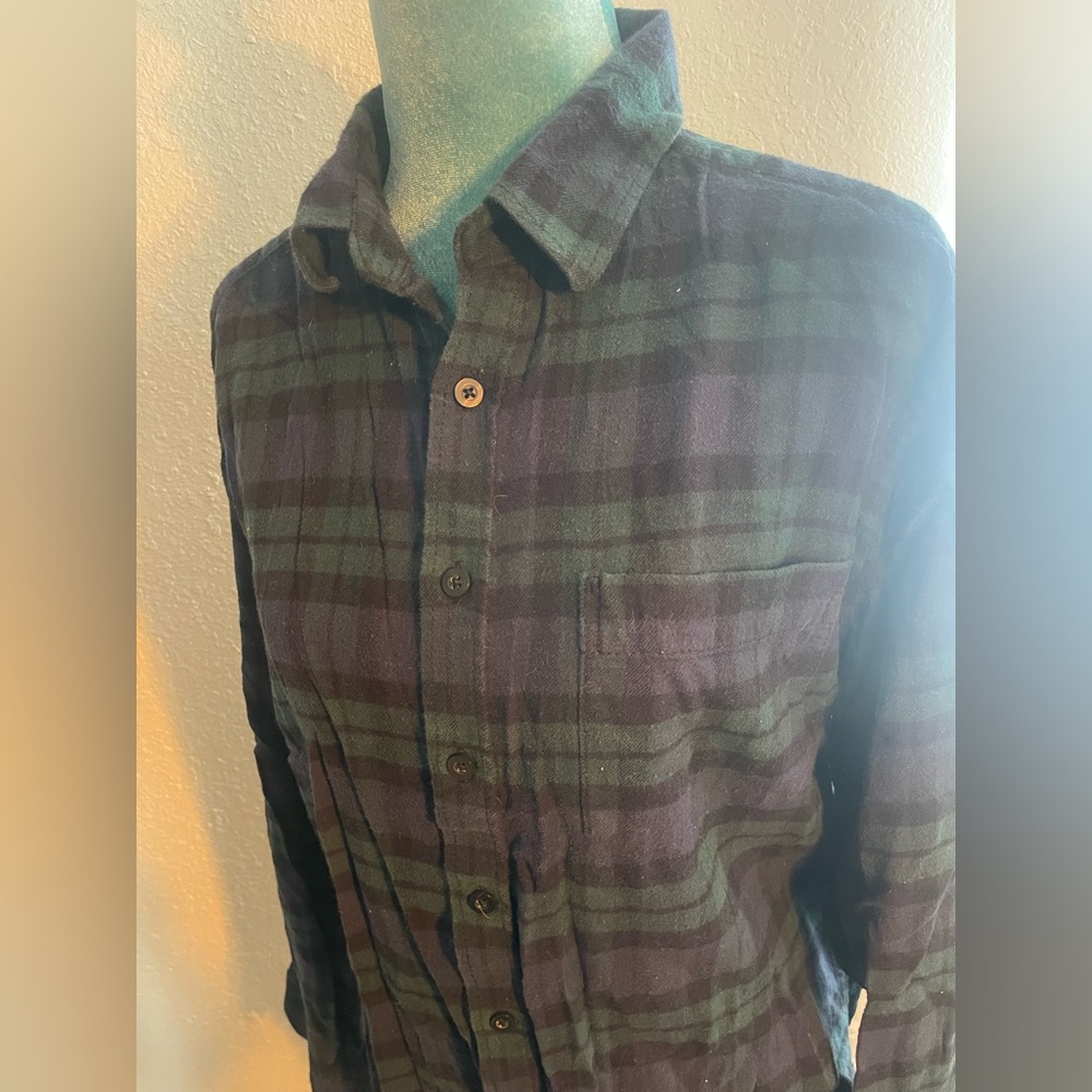 Redwood creek: green plaid flannel - Picture 2 of 4